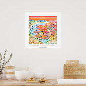 KunstPoster: Slangen zonneset, Tresco, Cornwall Poster (Keuken)