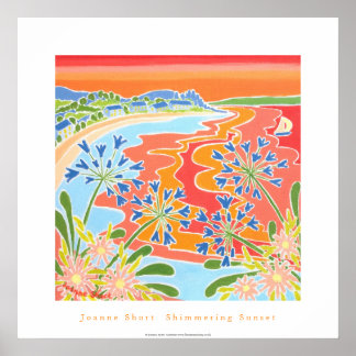 KunstPoster: Slangen zonneset, Tresco, Cornwall Poster
