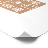 KunstPoster van Gingerbrood House Village Illustra Poster (Hoek)