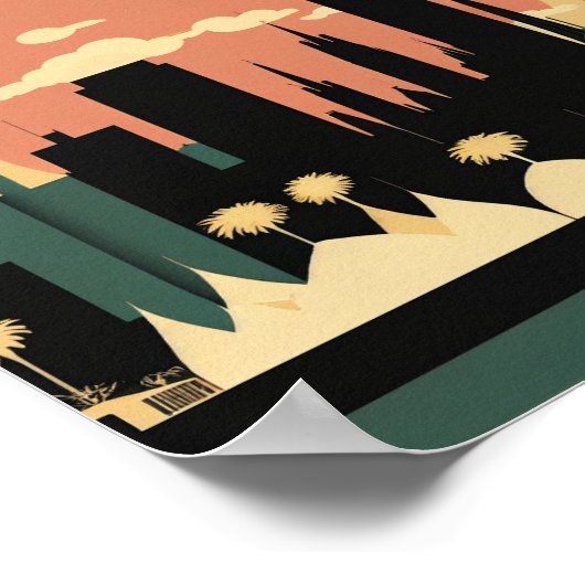  kunstPoster van Orlando Florida Poster (Hoek)