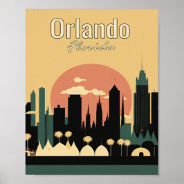 kunstPoster van Orlando Florida Poster