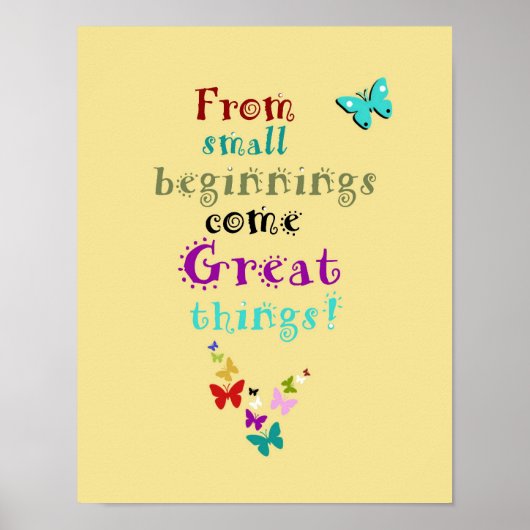 Kunstposter voor kinderkamer Kleine Beginnen Poster (Voorkant)