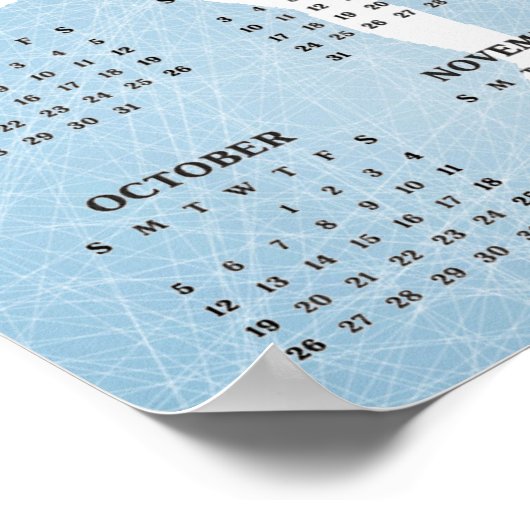 Kunstposter voor schaatser 2025 kalender poster (Hoek)