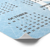 Kunstposter voor schaatser 2025 kalender poster (Hoek)