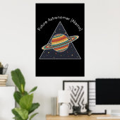 Kunstposter voor toekomstige astronomen met retro poster (Thuiskantoor)