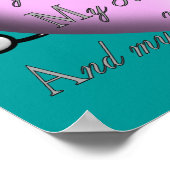 KunstPoster voor verpleegkundigen - Roze ingegrave Poster (Hoek)