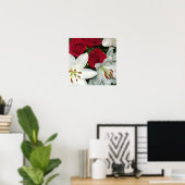 KunstPoster "White Lilies Red Roses" Poster (Thuiskantoor)