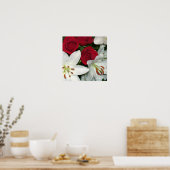 KunstPoster "White Lilies Red Roses" Poster (Keuken)