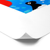 KunstPoster: zwemmers, zeehonden en zeilen. Poster (Hoek)