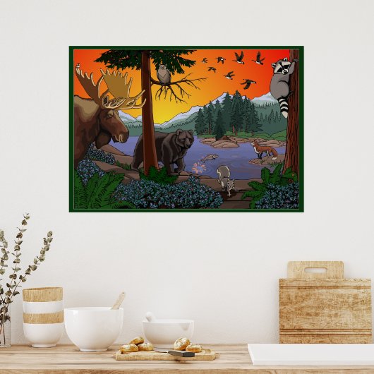 KunstPosters en Prints van het Canadese wilde Kind (Keuken)