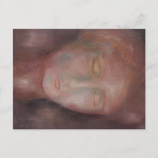 Kunstpostkarte "Frau in Rot" Briefkaart