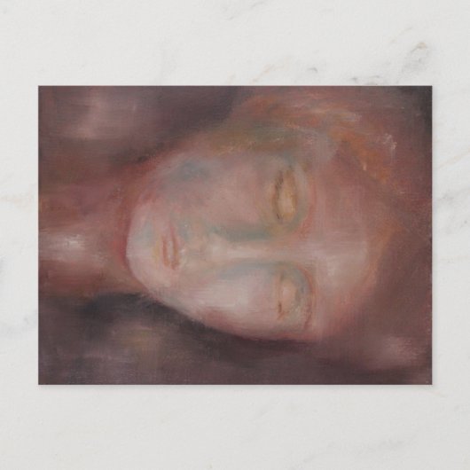 Kunstpostkarte "Frau in Rot" Briefkaart (Voorkant)