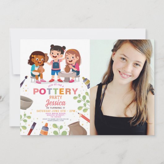 Kunstpotten maken van aardewerk Kunstpunten Foto v Kaart (Voorkant)