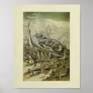 Kunstprin natuurlijke geschiedenis poster