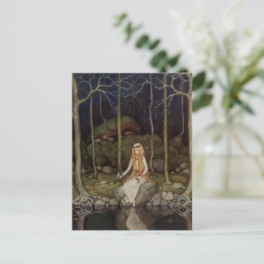  kunstprinses in de Kinder boskunst Briefkaart (Staand voorkant)