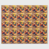 Kunstprint Afrikaans Paar Dansend Cadeaupapier (Vlak)