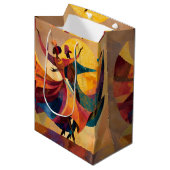 Kunstprint Afrikaans Paar Dansend Medium Cadeauzakje (Voorkant Gekanteld)