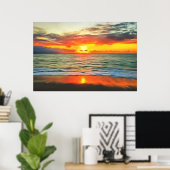 Kunstprint 'Banderas Bay Sunset 1738' Poster (Thuiskantoor)