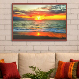 Kunstprint 'Banderas Bay Sunset 1738' Poster