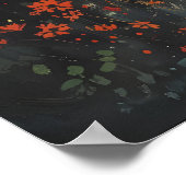 Kunstprint berglandschap bij zonsondergang, botani poster (Hoek)