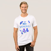 Kunstprint Blauwe Dingen Tri-Blend Shirt (Voorkant volledig)
