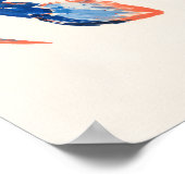 Kunstprint Blauwe Krabdanser Poster (Hoek)