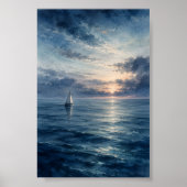 Kunstprint Blauwe Uur Zeil Poster (Voorkant)