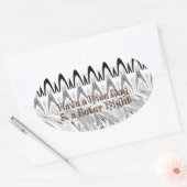 Kunstprint Bruidsfeest Cadeau Ovale Sticker (Envelop)