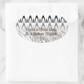 Kunstprint Bruidsfeest Cadeau Ovale Sticker (Tas)