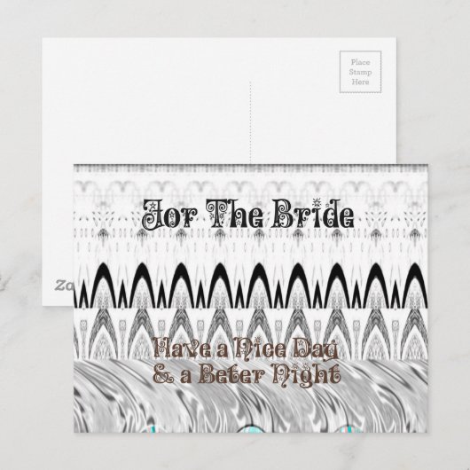 Kunstprint Bruidsfeestcadeau Briefkaart (Voorkant / Achterkant)