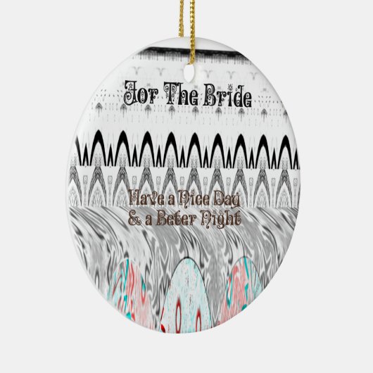 Kunstprint Bruidsfeestcadeau Keramisch Ornament (Rechts)