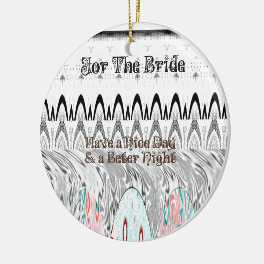 Kunstprint Bruidsfeestcadeau Keramisch Ornament (Links)