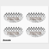 Kunstprint Bruidsfeestcadeau Ovale Sticker (Vel)