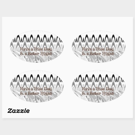 Kunstprint Bruidsfeestcadeau Ovale Sticker (Vel)