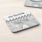 Kunstprint Bruidsmeisjesfeest Cadeau Onderzetter (Linkerzijde)