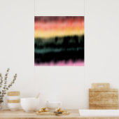 Kunstprint, Digitale Tie-Dye Poster (Keuken)