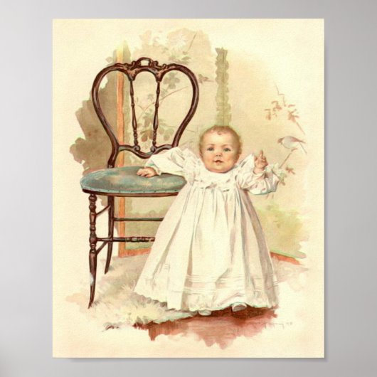 Kunstprint door Maud Humphrey Baby's Eerste Stap Poster (Voorkant)
