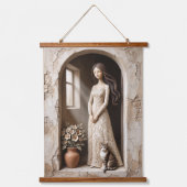 Kunstprint drempel van de tuin Het stille studio Hangend Wandkleed (Voorkant)