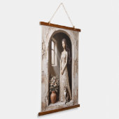 Kunstprint drempel van de tuin Het stille studio Hangend Wandkleed (Gebogen)