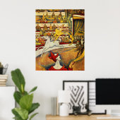 Kunstprint Georges Seurat Circus Parijs Pointilli Poster (Thuiskantoor)