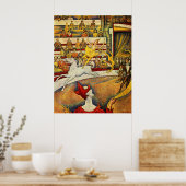 Kunstprint Georges Seurat Circus Parijs Pointilli Poster (Keuken)