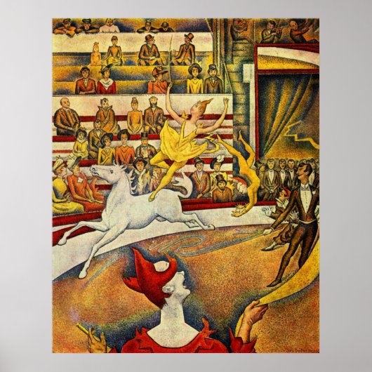 Kunstprint Georges Seurat Circus Parijs Pointilli Poster (Voorkant)