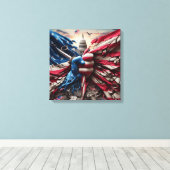 Kunstprint gescheurd land canvas afdruk (Insitu (Houten vloer))