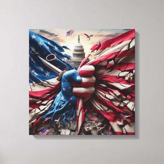 Kunstprint gescheurd land canvas afdruk (Voorkant)