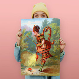 Kunstprint Godin van de Nacht Dish Darlings Poster