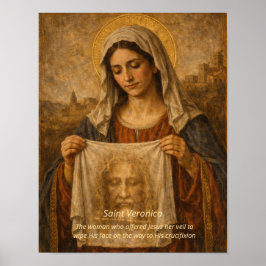 Kunstprint Heilige Veronica - Heilig Aanschijn van Poster