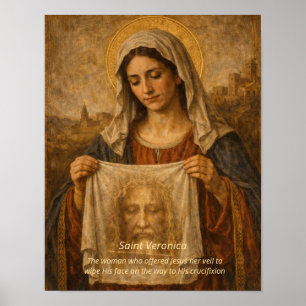 Kunstprint Heilige Veronica - Heilig Aanschijn van Poster