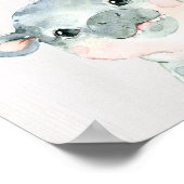 Kunstprint Hippo Safari Nursery Poster (Hoek)