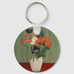 Kunstprint in vintage stijl van Henri Rousseau met Sleutelhanger