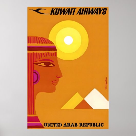 Kunstprint Koeweit Reisposter Midden-Oosten Poster (Voorkant)